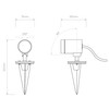 Bayville Spike Spot 12V Garden Light IP65 Technical Drawing, Astro Garden Lights