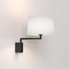 Telegraph Swing Reading Wall Light with White Shade, Astro Reading Light
