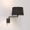 Telegraph Swing Reading Wall Light with Dark Shade, Astro Reading Light