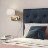 Side by Side Grande USB in Matt Nickel Wall Reading Light