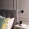 Micro Recess Switched Wall Spotlight Bedside Installation. Astro Wall Lights. Interior wall lighting.