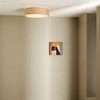 Cambria 480 Ceiling Flush Light with Fabric Shade Ceiling Installation