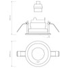 Pinhole Slimline Round Adjustable Fire-Rated in Matt White