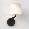 Millie Bathroom Wall Light in Matt Black Angle
