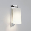 Cone 195 Glass in Opal White Lamp Shade with Polished Chrome Base