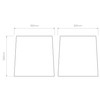 Tapered Square Lamp Shade 300 in Black Technial Drawing