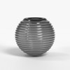 Nara Globe Ribbed Glass in Smoke