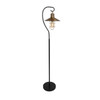 Hook Floor Lamp in Black and Brushed Gold