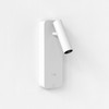 Enna Surface USB A C in Matt White Wall Spot Reading Light Vertical Installation