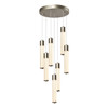 LED Pendant Light with Multiple Tubular Lights On Image Silver Coffee