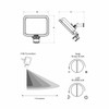 Luceco LED PIR Slimline Floodlight Technical Drawing