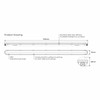 Luceco 110V Climate Non-Corrosive LED Light Batten Technical Drawing