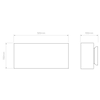 Comino 320 Wall Light Technical Drawing