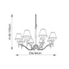 Stanford 8 Light Pendant Technical Drawing