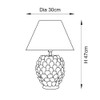 Leaf Layered Herb Garden Green Table Lamp Technical Drawing