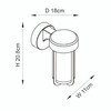 IP44 Gold Wall Light Technical Drawing
