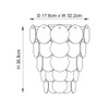 Tiered Mercury Wall Light Technical Drawing