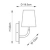 Curved Arm Wall Light Technical Drawing