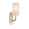 Vintage Brass Curved Arm Cylindrical Wall Light