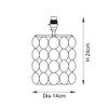 Bobble Small Table Lamp Base Technical Drawing