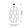Layered Leaf table lamp Base Technical Drawing