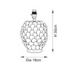 Layered Leaf Table Lamp Base Technical Drawing