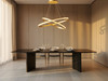 Modern 75W LED Pendant Light in Gold - Dimmable & 3000K