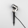 Skye Spike Spotlight in brushed stainless steel – garden spike light LED IP65, adjustable outdoor spotlight