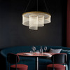 LED Spiral Pendant Light over thebtable