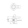 Technical Drawing of Open Back Design GU10 Downlight