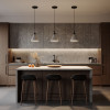 Concrete Pendant Lights Over the Kitchen Island-1