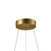 LED Pendant Light Matt Brass Ceiling Rose