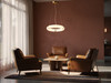 Modern Alabaster Ring LED Pendant Light with Brass Accents