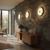 Alabaster Round Wall Light Living Room Installation