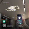 Multi-frame LED flush ceiling light controlled via LampSmart Pro mobile app