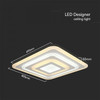 Square panel LED flush ceiling light dimensions 495 x 495 x 55mm