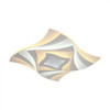 Wave smart LED flush ceiling light in white steel and acrylic