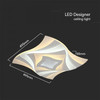 Wave LED flush ceiling light dimensions 495 x 495 x 55mm