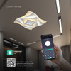 Wave LED flush ceiling light controlled via LampSmart Pro mobile app