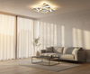 Wave smart LED flush ceiling light installed in modern living room