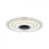 Spiral ring smart LED flush ceiling light in white steel and acrylic