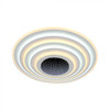 Concentric ring smart LED flush ceiling light in white steel and acrylic