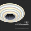 Concentric ring LED flush ceiling light 3-in-1 CCT adjustable 3000K 4000K 6500K