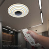Concentric ring smart LED flush ceiling light with remote control