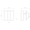 Enna Square Unswitched LED - Matt Black