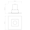 Trimless Square - Matt White / Matt Black