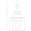 Trimless Square Fixed - Matt White