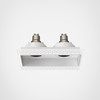 Trimless Square Twin Adjustable - Matt White