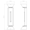 Wall Base 300 LED Phase - Matt White
