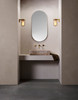 Cabin Wall Frosted - Antique Brass / Frosted Glass